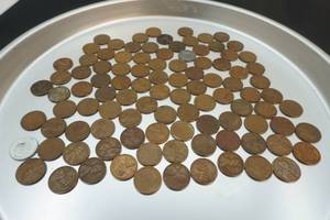 lot 299 image: wheat and steel wheat pennies