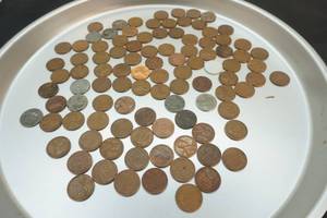 lot 301 image: wheat and steel wheat pennies