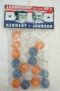 lot 304 image: vintage Kennedy-Johnson marbles