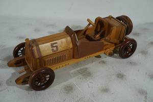 Wood Antique Race Car Scale Model
