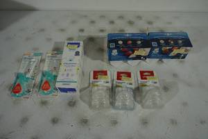 Assorted Baby Items - Food, Nipples, Cream