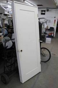lot 347 image: White Wood Interior Door, Frame