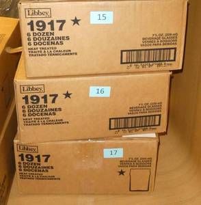 lot 17 image: Brand new case of 72 Libbey 7-34 oz glasses