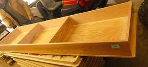 lot 34 image: Counter top (laying upside down) 23-12 wide x 93-58 long x 7 deep, very nice, solid wood