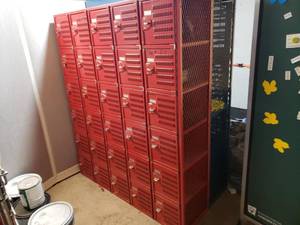 lot 66 image: Nice set of lockers with 30 cubbies