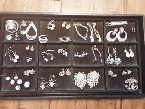 Rhinestone Post & Dangle Earrings (24 Pair)
