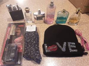 Straightening Comb, Beanie, Ear Buds, New Sox, Partial Perfumes & Cologne