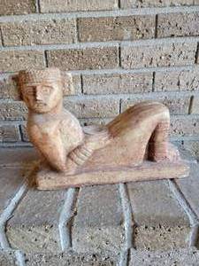 lot 100 image: Concrete Atzec Recling Statue