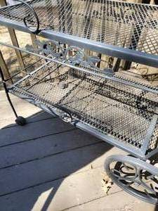 lot 53 image: Black Iron Patio Bar Cart