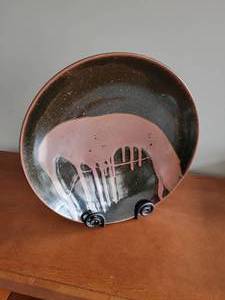lot 17C image: Artist Signed Art Pottery Glazed Earthenware Charger