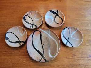 lot 23A image: Art Pottery Plates by Artist Randy Johnston