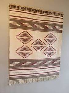 lot 10 image: Tierra Wools Woven Tapestry Rug by Maria Elena Russom