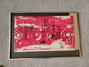 NIGHTSCAPE Vibrant Mixed Media Framed Art by June Lija