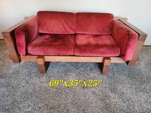 lot 5C image: Mid-Century Cedar Loveseat