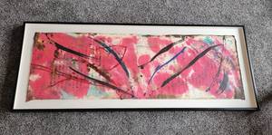 lot 104 image: Original Framed Lithograph OVER THE FALLS by Scott Sandell, 22 x 67