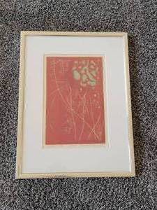 lot 18 image: Hiroyuki Tajima Woodblock Print EVIDENCE IN RED