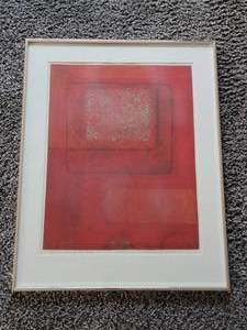 lot 19 image: Japanese Woodblock by Hiroyuki Tajima  DIALOGUE WITH RED