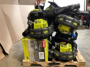lot 2 image: Lot of Ryobi backpack Blowers - total of 5 - Original Customer returns various conditions - review all pictures