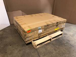 lot 21 image: Lot of 4 Husky Adjustable Height Overhead Ceiling Mount Garage Rack (42 in. H x 96 in. W x 48 in. D) Original Customer Returns - review all picture