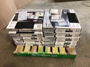 lot 23 image: Pallet withTrafficMaster Self-Stick Mat Charcoal 18 in. x 18 in. Floor Mat Carpet Tiles (18 sq. ft.) (10-boxes ) - various pack - good condition - review all picture