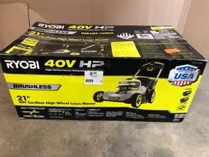 lot 24 image: 40V HP Brushless 21 in. Cordless Battery Walk Behind Dual-Blade Self-Propelled Mower-Tool Only  Battery and Charger not included