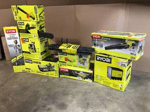 lot 34 image: Mix lot of ryobi tools Outdoors Tools and more Original Customer returns  review all pictures