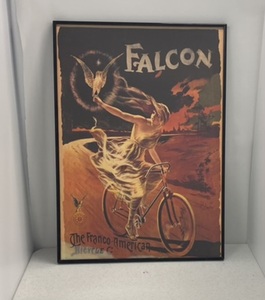 Falcon The Franco - American Bicycle Co. Reproduction Poster Framed Behind Glass