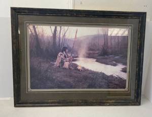 R. Duncan framed Signed Poster Titled  Nights Approach 
