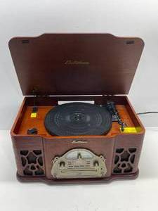 lot 47 image: Electrohome Wooden Record Player with CD Player and Radio