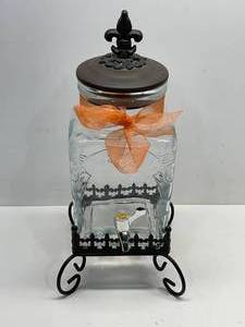 lot 37 image: Beverage Dispenser with Metal Stand
