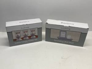 lot 73 image: Votive Candle Holder and Decorative Wall Shelf
