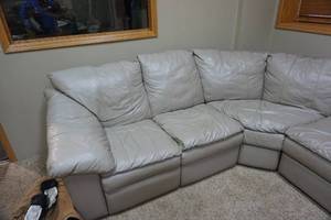 Large Simulated Leather Sectional L Shaped Hide a Bed Recliner Couch