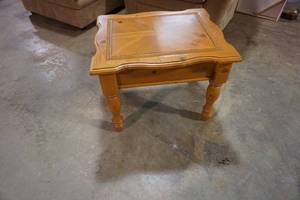 Wood End Table With Drawer