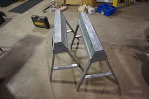 2 - Metal Folding Saw Horses