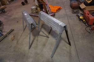 2 - Metal Folding Saw Horses