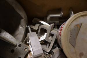 Lot of Truck Topper Clamps With Trailer Spare Tire Holder