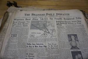 Vintage Collection of Brainerd Daily Dispatch News Papers From 1954
