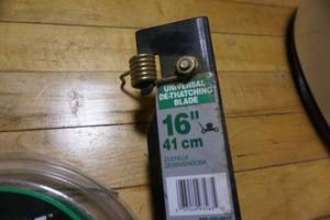 16 Lawn Mower Dethatching Blade With Weed Trimmer Wire Spool
