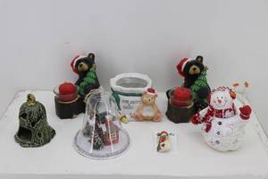 lot 12 image: Candle Holders & misc
