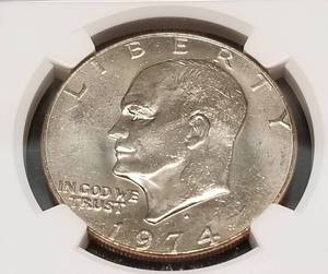 1974-D US EISENHOWER DOLLAR MS65 BIG SKY HOARD NGC
