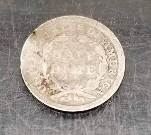 1857 US SEATED LIBERTY HALF DIME