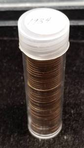 ROLL OF 1934 US WHEAT CENTS 50 COINS