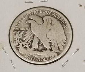 1917-S reverse mint mark WALKING LIBERTY HALF DOLLAR