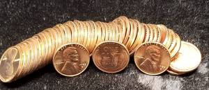 UNC ROLL OF 1955-S US WHEAT CENTS 50 COINS