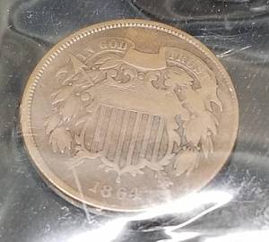 1864 US TWO CENT PIECE