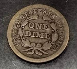 1853 with arrows US SEATED LIBERTY DIME