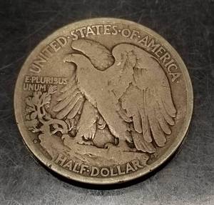 1917-D reverse mint mark WALKING LIBERTY HALF DOLLAR