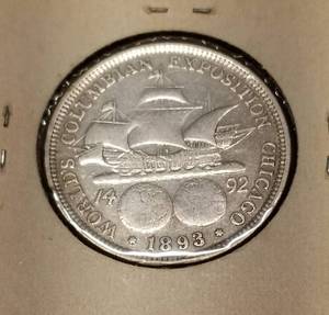 1893 US HALF DOLLAR COLUMBUS COMMEMORATIVE CHICAGO WORLDS FAIR