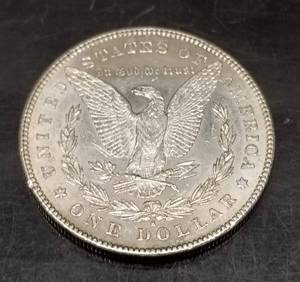 1879-S rev of 78 MORGAN SILVER DOLLAR UNC DETAILS