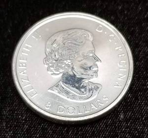2016 $8 CANADA 1.25 TROY OZ .999 FINE SILVER BISON ROUND